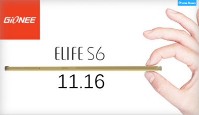 Gionee Elife S6 выйдет 16 ноября