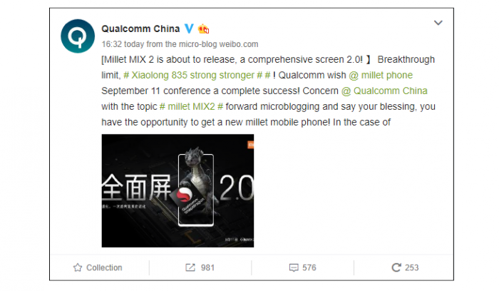 Qualcomm     Xiaomi Mi Mix2